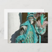 Venezia Carnivale Spektakulärer Feathered Man Postkarte (Vorne/Hinten)