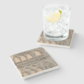 Venezia D'Oro Steinuntersetzer (Seitenansicht)