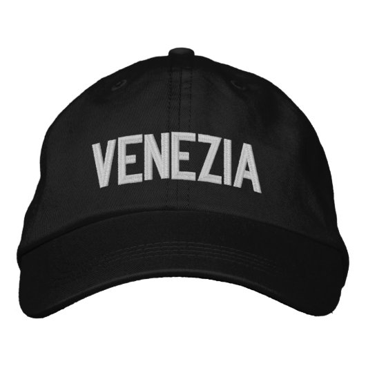 Venezia Embroidered Hat Bestickte Baseballkappe (Vorderseite)