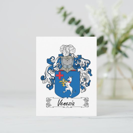 Venezia-Familienwappen Postkarte (Stehend Vorderseite)