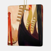 Venezia Gondola Vintage Travel Keramikornament (Links)