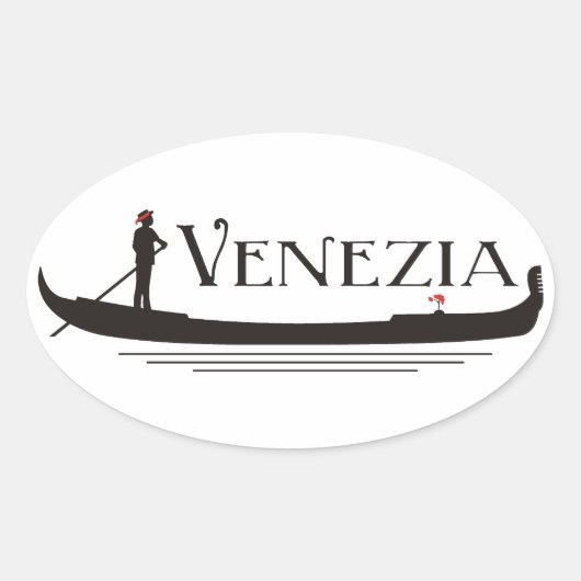 Venezia Ovaler Aufkleber (Vorderseite)