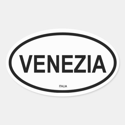 VENEZIA OVALER AUFKLEBER (Vorderseite)