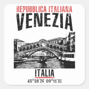 Venezia Quadratischer Aufkleber