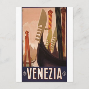 Venezia Reiseplakat 1920 Venedig, Italien Postkarte