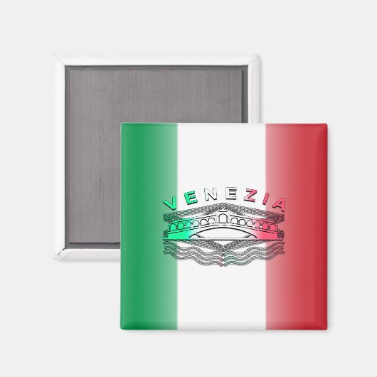 Venezia Rialto Bold Lines Magnet (Vorderseite/Rückseite)