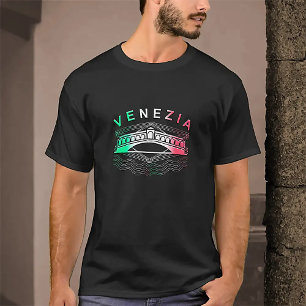 Venezia Rialto Bold Lines Mens Basic Dark T-Shirt