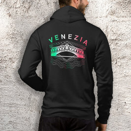 Venezia Rialto Bold Lines Mens Full Zip Hoodie