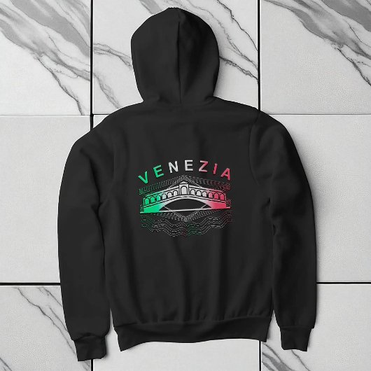 Venezia Rialto Bold Lines Womens Full Zip Hoodie