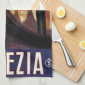 Venezia, Venedig, Italien Gondeln Vintage Geschirrtuch (Viertel Falte)