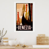 Venezia, Venedig, Italien Vintage Travel Poster (Küche)