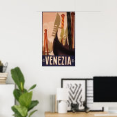 Venezia (Venedig) Reiseplakat Poster (Heimbüro)