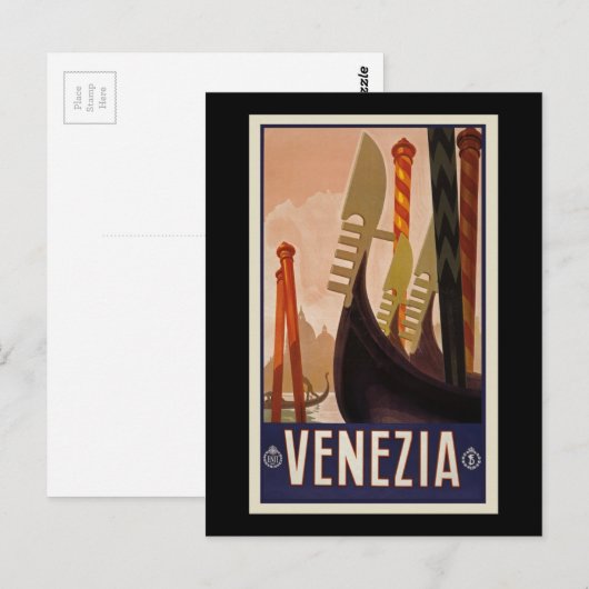 Venezia Vintag Postkarte (Vorne/Hinten)