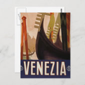 Venezia Vintage Reisebild Postkarte (Vorne/Hinten)