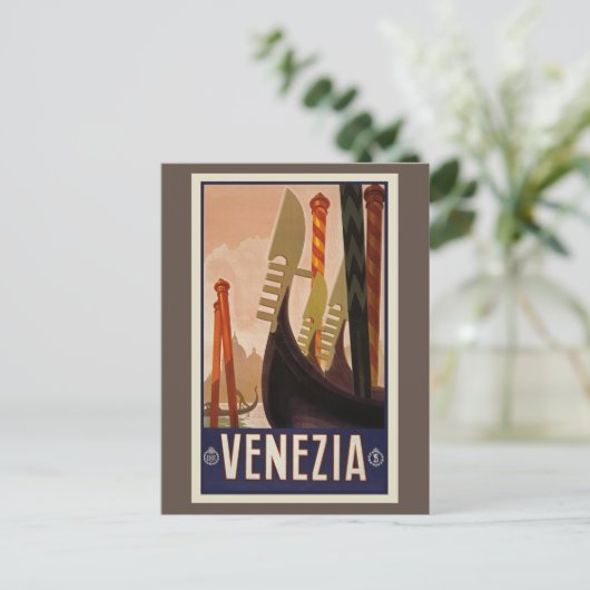 Venezia Vintage Travel Feiertagspostkarte (Stehend Vorderseite)