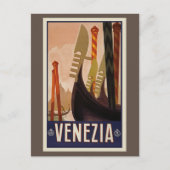 Venezia Vintage Travel Feiertagspostkarte (Vorderseite)