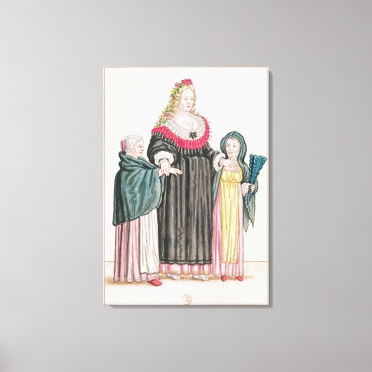 Venezianisch Courtesan Leinwanddruck (Vorderseite)