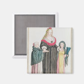 Venezianisch Courtesan Magnet (Vorderseite/Rückseite)