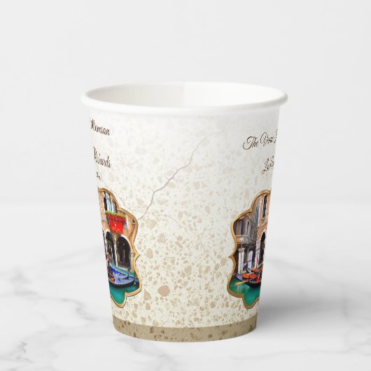 Venezianisch Gondolas Pappbecher (Links)