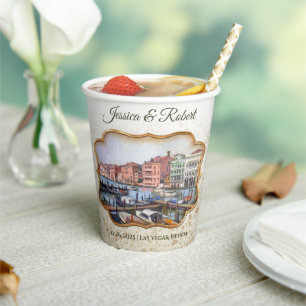 Venezianisch Gondolas Pappbecher