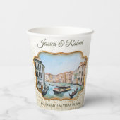 Venezianisch Gondolas Pappbecher (Rückseite)