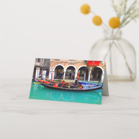 Venezianisch Gondolas Platzkarte (Rückseite)