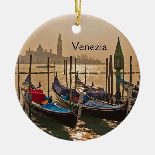 Venezianisch Gondolas Venedig Keramik Keramik Ornament (Vorne)