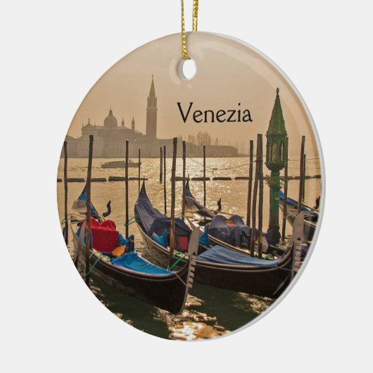 Venezianisch Gondolas Venedig Keramik Keramik Ornament (Links)