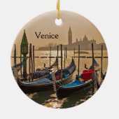 Venezianisch Gondolas Venedig Keramik Ornament (Hinten)
