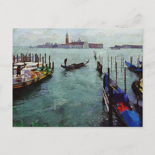 Venezianisch Gondolier Postkarte (Vorderseite)