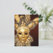 Venezianisch Jester Mask Postkarte (Stehend Vorderseite)