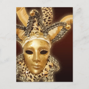 Venezianisch Jester Mask Postkarte