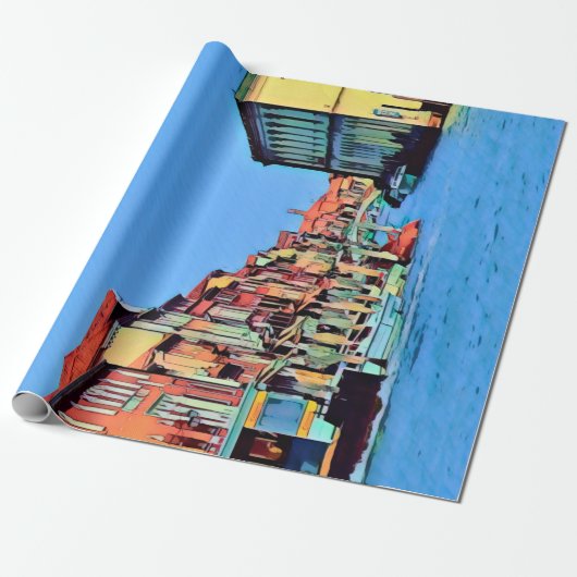 Venezianisch Lagoon - MURANO - Ansicht Geschenkpapier (Ungerollt)