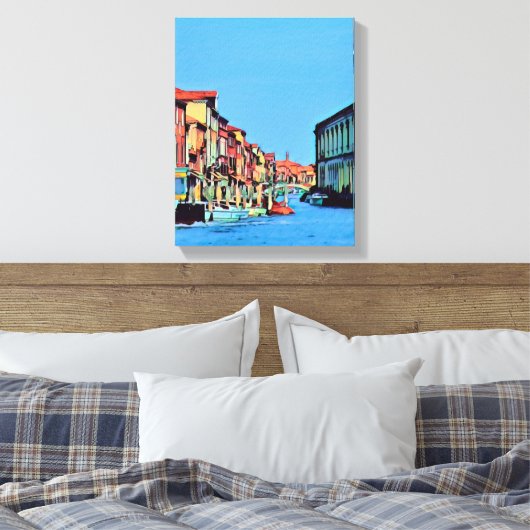 Venezianisch Lagoon - MURANO - Ansicht Leinwanddruck (Insitu (Schlafzimmer))