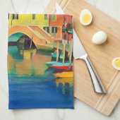 Venezianisch Lagoon - MURANO - Panorama Geschirrtuch (Viertel Falte)