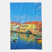 Venezianisch Lagoon - MURANO - Panorama Geschirrtuch (Vertikal)