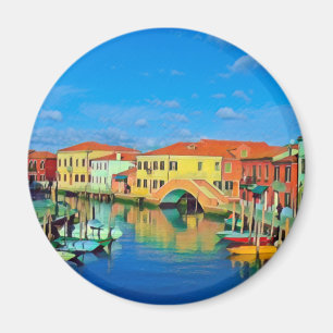 Venezianisch Lagoon - MURANO - Panorama Magnet