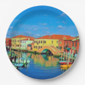 Venezianisch Lagoon - MURANO - Panorama Pappteller (Vorderseite)