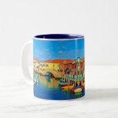 Venezianisch Lagoon - MURANO - Panorama Zweifarbige Tasse (Vorderseite Links)