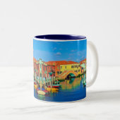 Venezianisch Lagoon - MURANO - Panorama Zweifarbige Tasse (VorderseiteRechts)