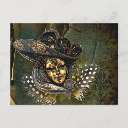 Venezianisch Mask Fantasy Postkarte (Vorderseite)