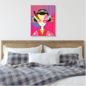 Venezianisch Mask Geisha Leinwanddruck (Insitu (Schlafzimmer))