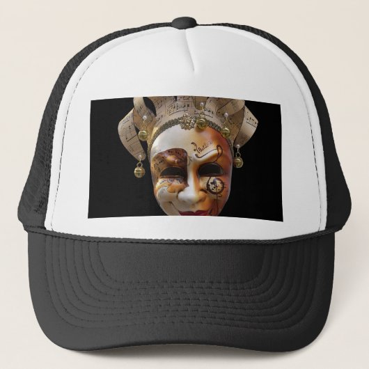 Venezianisch Mask Hat Truckerkappe (Vorderseite)