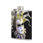 Venezianisch Mask Mardi Gras Flachmann (Links)