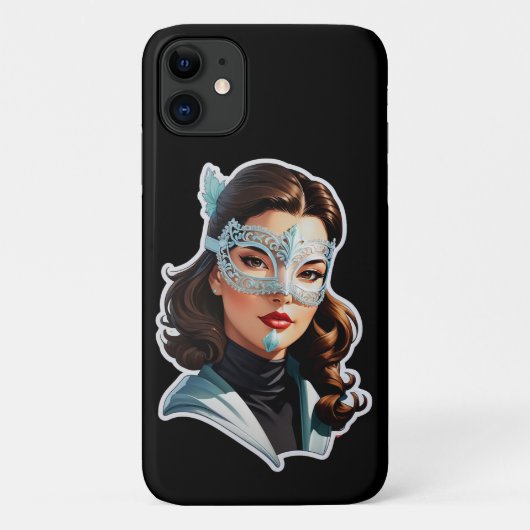 Venezianisch Masked Lady Case-Mate iPhone Hülle (Rückseite)