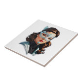 Venezianisch Masked Lady Fliese (Seite)