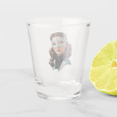 Venezianisch Masked Lady Schnapsglas (Rückseite)