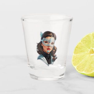 Venezianisch Masked Lady Schnapsglas