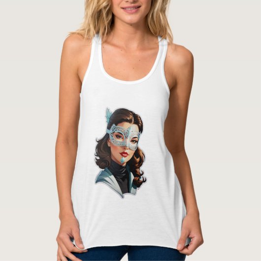Venezianisch Masked Lady Tank Top (Vorderseite)