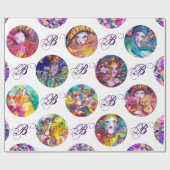 VENEZIANISCH MASQUERADE MARDI GRAS MASKS MONOGRAMM GESCHENKPAPIER (Flach)